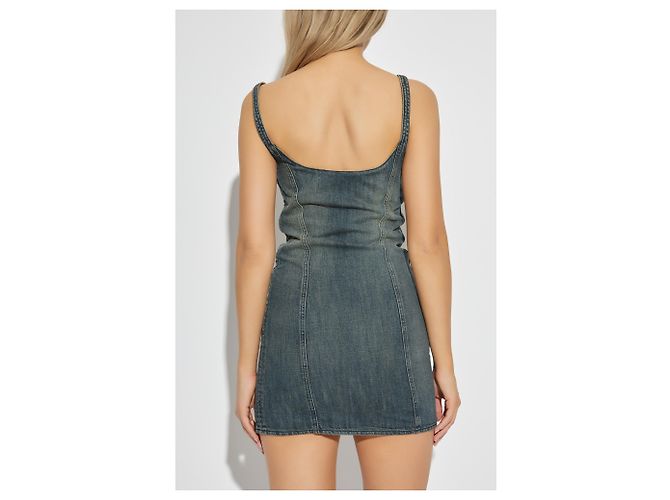 Vestido mini de denim azul Balenciaga - vista 2