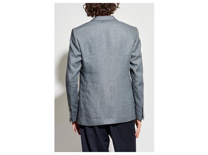 Dolce & Gabbana Blazer in lino con revers chiusi - vista 2