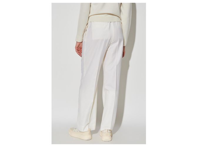 Calças Moncler de lã creme com vinco - vista 2