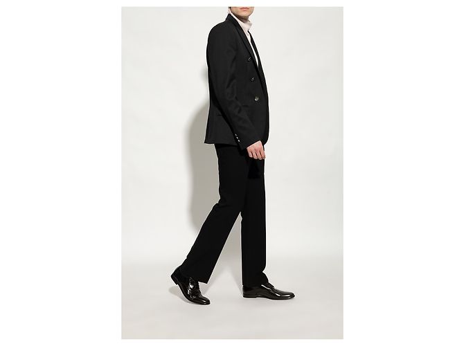 Scarpe Derby in pelle nera Dolce & Gabbana - vista 3
