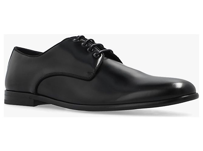 Scarpe Derby in pelle nera Dolce & Gabbana - vista 4