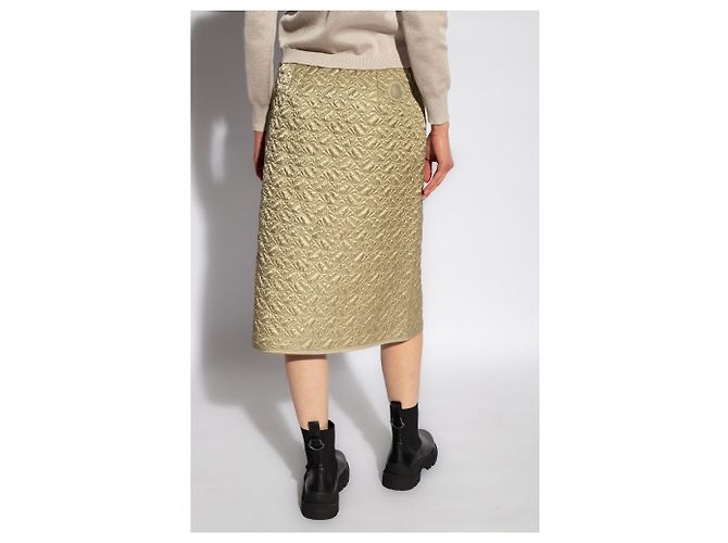 Falda midi acolchada Moncler dorada - vista 2
