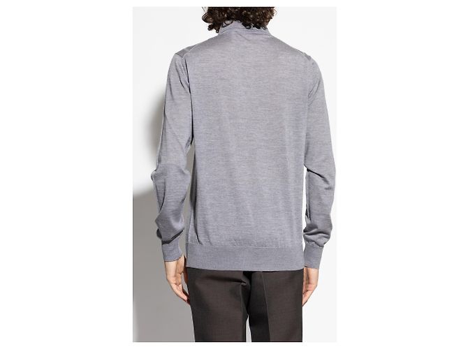 Dolce & Gabbana Woll-Poloshirt in Grau - Ansicht 2