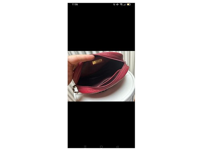 Christian Dior Borsa Rotonda in Pelle Rossa Borsa a Tracolla - vista 5