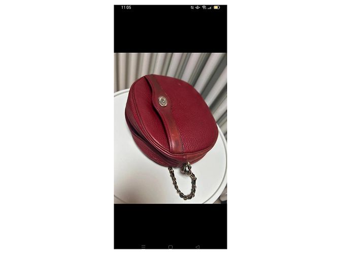 Christian Dior Borsa Rotonda in Pelle Rossa Borsa a Tracolla - vista 6
