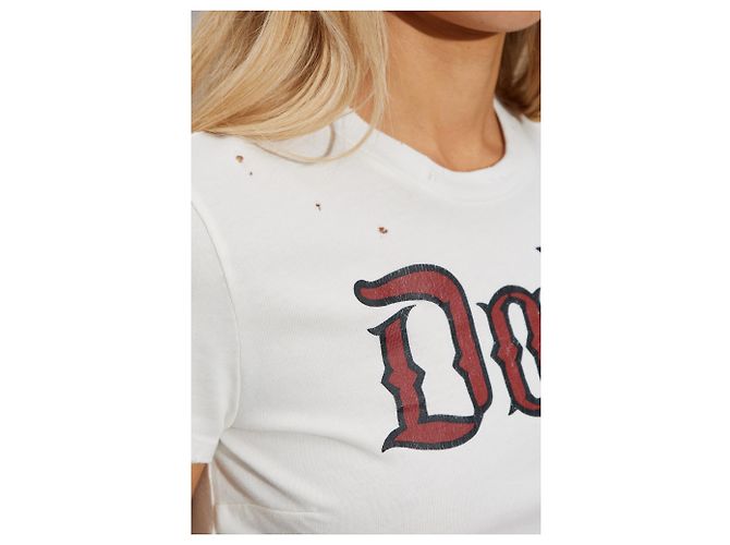 Dolce & Gabbana Cropped T-Shirt mit Vintage-Effekt - Ansicht 3
