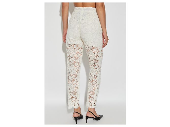 Dolce & Gabbana Spitzenhose Creme - Ansicht 2