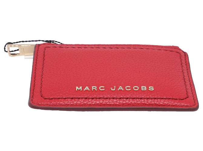 Marc Jacobs Top Zip Card Wallet in Red Leather - view 4