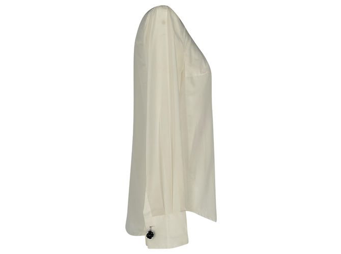 Camisa de botones ocultos Brunello Cucinelli en algodón blanco - vista 2