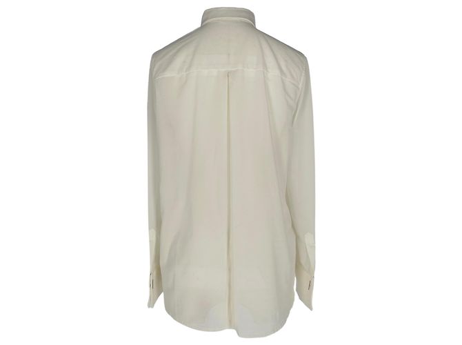 Camisa de botones ocultos Brunello Cucinelli en algodón blanco - vista 3