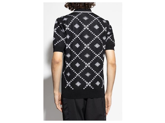 Dolce & Gabbana Polo in lana con logo - vista 2