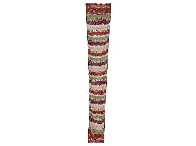 Sciarpa in maglia a righe Missoni in lana multicolore - vista 2
