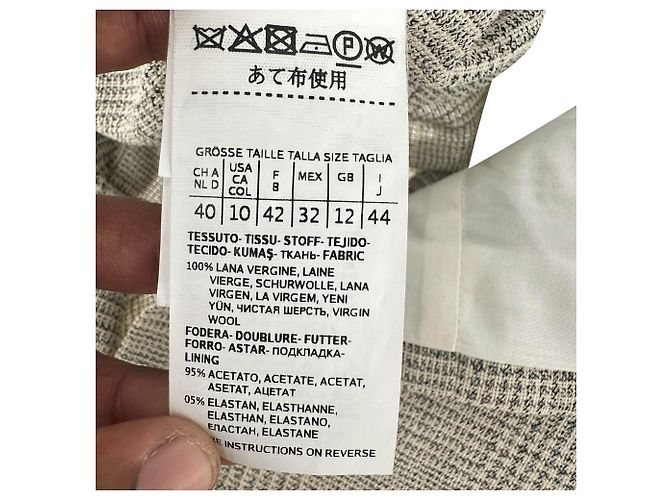 Max Mara karierter einreihiger Blazer Beige Wolle - Ansicht 5