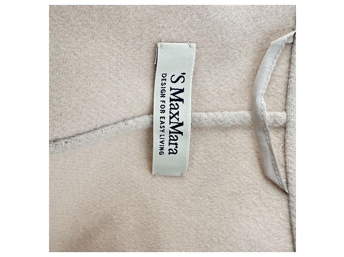 Abrigo con cinturón S Max Mara en lana beige - vista 6