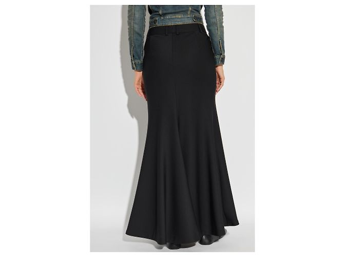 Falda sirena de lana negra Balenciaga - vista 2