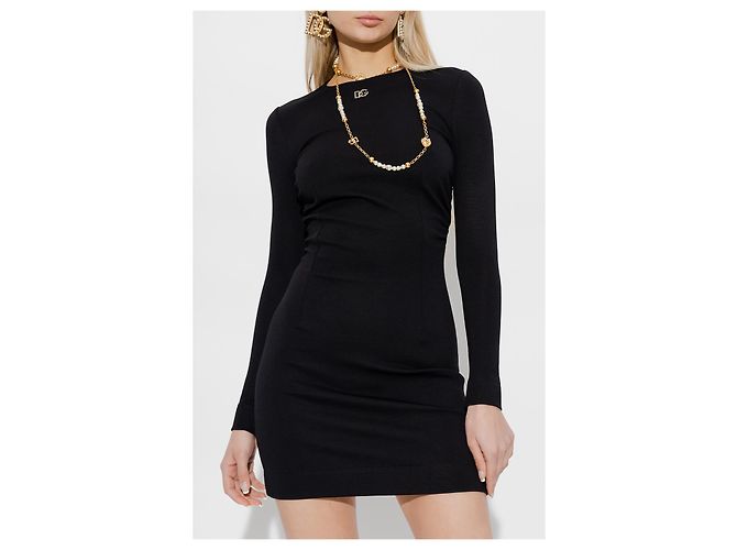 Abito mini nero Dolce & Gabbana - vista 2