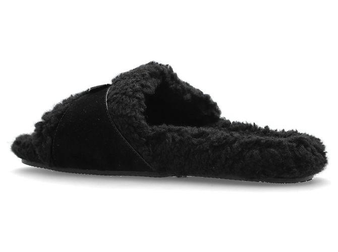 Balenciaga Webpelz Slides Schwarz - Ansicht 2