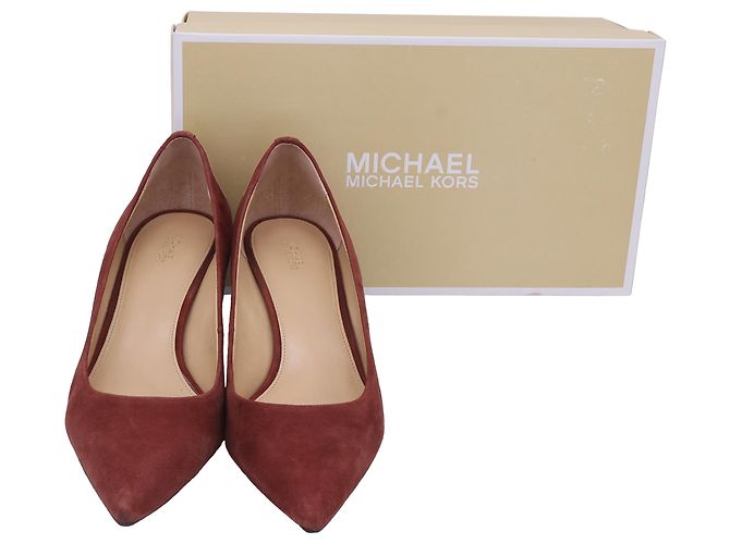 Décolleté a punta Michael Michael Kors in camoscio rosso - vista 10