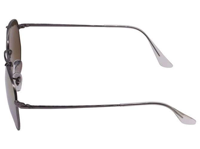 Occhiali da sole Ray-Ban RB3648 Marshal Aviator in metallo argento - vista 3