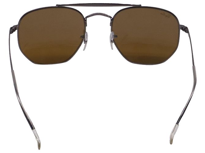 Occhiali da sole Ray-Ban RB3648 Marshal Aviator in metallo argento - vista 4