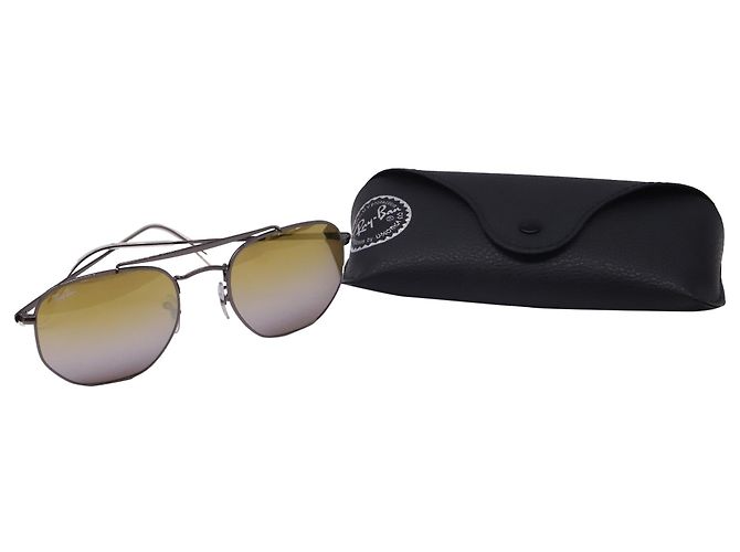Occhiali da sole Ray-Ban RB3648 Marshal Aviator in metallo argento - vista 5