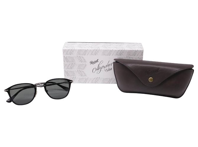 Occhiali da sole Persol Calligrapher Edition 3165S in acetato nero - vista 5