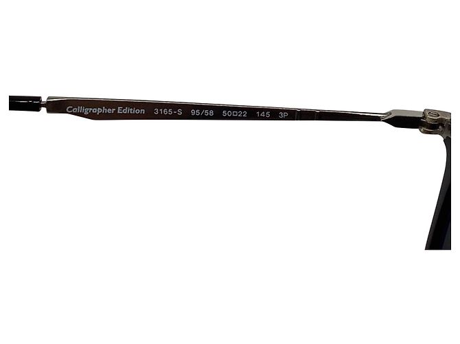 Occhiali da sole Persol Calligrapher Edition 3165S in acetato nero - vista 7