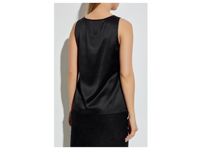 Dolce & Gabbana Seidentop mit Logo-Applikation - Ansicht 2