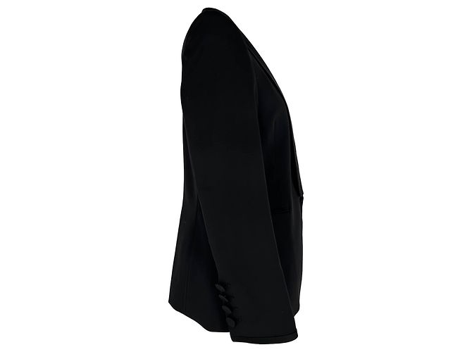 Gucci Deep V-Neck Blazer in Black Wool - view 2