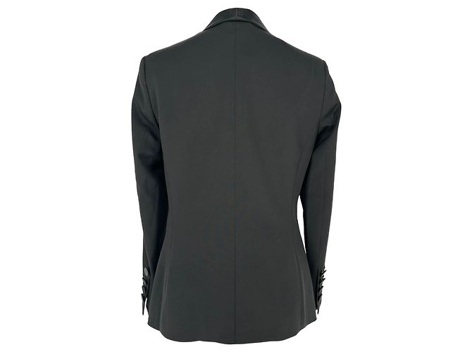 Gucci Deep V-Neck Blazer in Black Wool - view 3