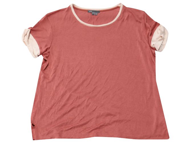 Camiseta Vince en punto de algodón rojo - vista 2