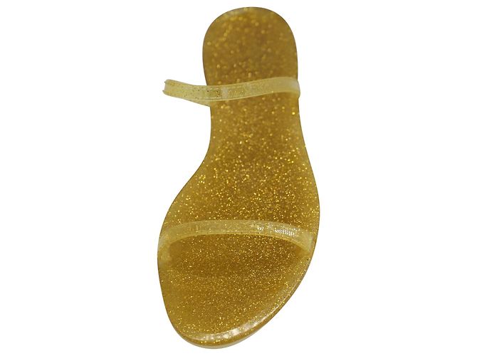 Sandali Stuart Weitzman Sawyer Jelly in gomma gialla - vista 10