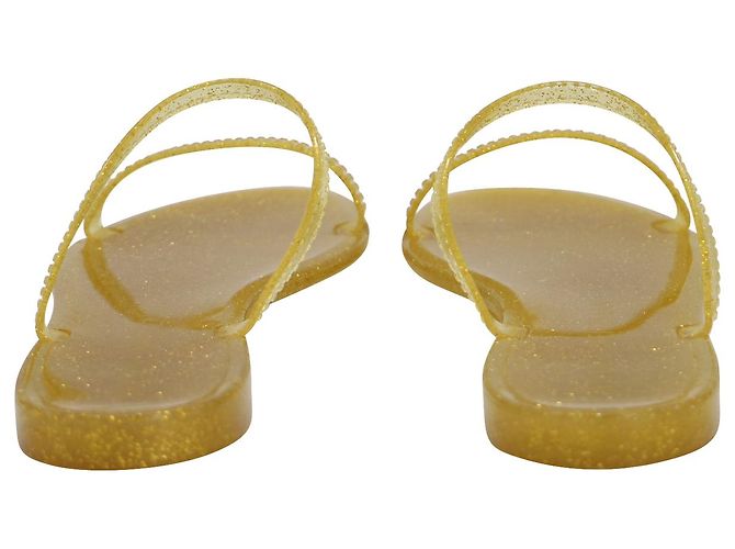 Sandali Stuart Weitzman Sawyer Jelly in gomma gialla - vista 4