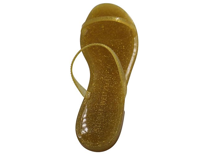 Sandali Stuart Weitzman Sawyer Jelly in gomma gialla - vista 8