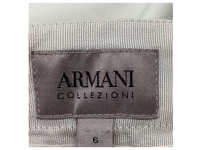Pantalones Slim Armani Collezion en algodón blanco - vista 8
