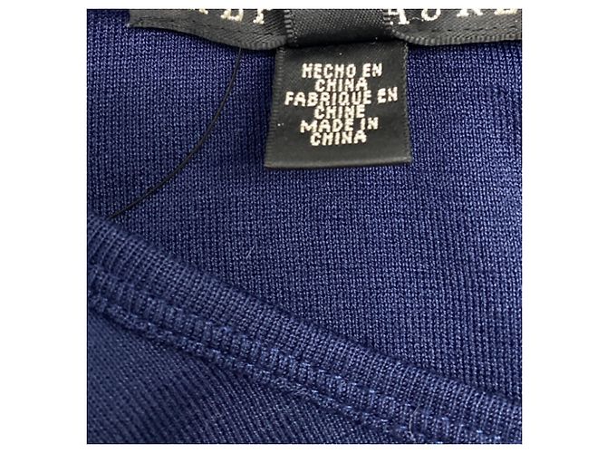 Ralph Lauren Strick-Sweatshirt mit Rundhalsausschnitt aus blauer Baumwolle - Ansicht 6