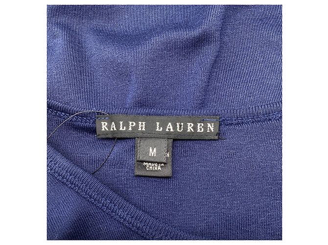 Ralph Lauren Strick-Sweatshirt mit Rundhalsausschnitt aus blauer Baumwolle - Ansicht 7