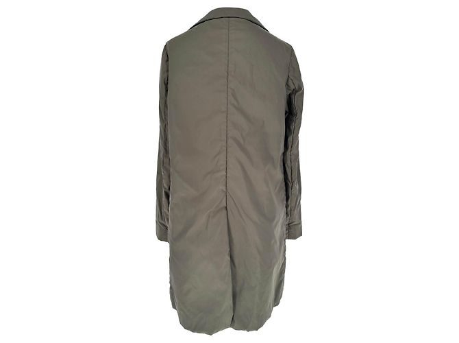 Jil Sander einreihiger gesteppter Mantel aus braunem Polyester - Ansicht 3