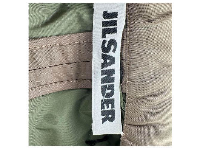 Jil Sander einreihiger gesteppter Mantel aus braunem Polyester - Ansicht 4