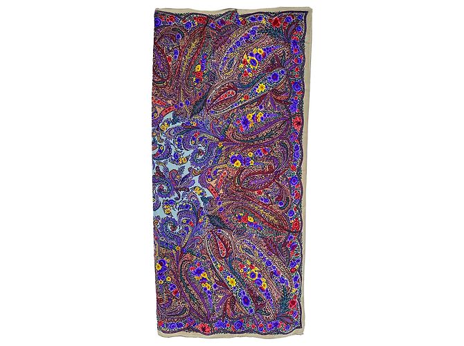 Sciarpa Jil Sander con stampa paisley in seta multicolore - vista 2
