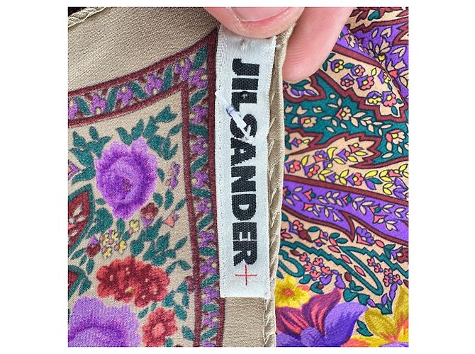 Sciarpa Jil Sander con stampa paisley in seta multicolore - vista 3