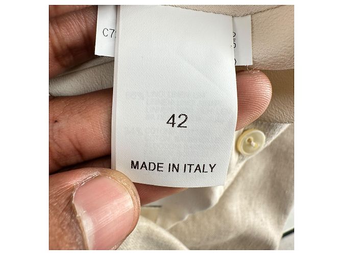 Blazer cruzado Brunello Cucinelli en lino beige - vista 8