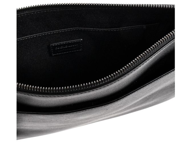 Dolce & Gabbana Borsa a Busta in Pelle Nera - vista 3