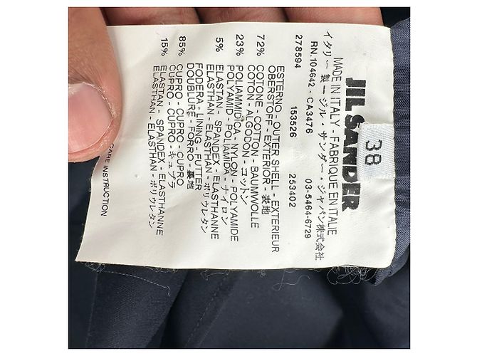 Blazer de botones ocultos Jil Sander en algodón negro - vista 6