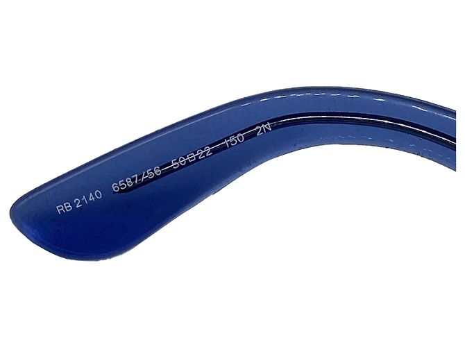 Occhiali da sole Ray-Ban RB2140 Wayfarer Square in acetato blu - vista 7