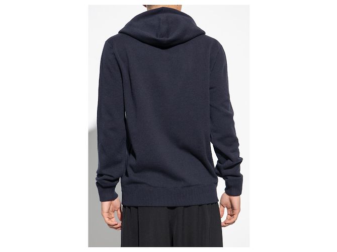 Dolce & Gabbana Woll-Kaschmir Kapuzenpullover in Navy Blau - Ansicht 2