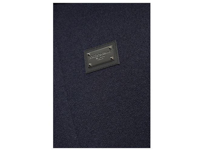 Dolce & Gabbana Woll-Kaschmir Kapuzenpullover in Navy Blau - Ansicht 3