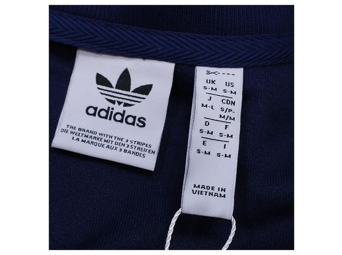 Autre Marque Adidas Halb-Zip-Pullover mit besticktem Logo aus dunkelblauem Polyester - Ansicht 5