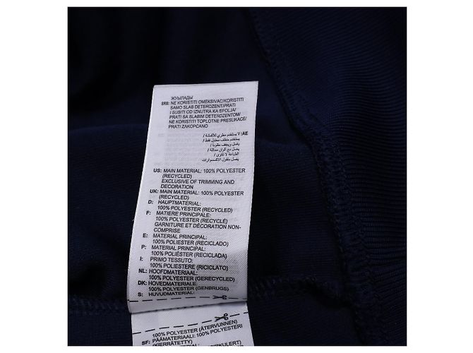 Autre Marque Adidas Halb-Zip-Pullover mit besticktem Logo aus dunkelblauem Polyester - Ansicht 6