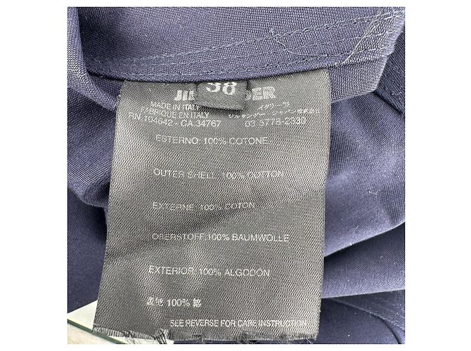 Gabardina cruzada Jil Sander en algodón azul marino - vista 6